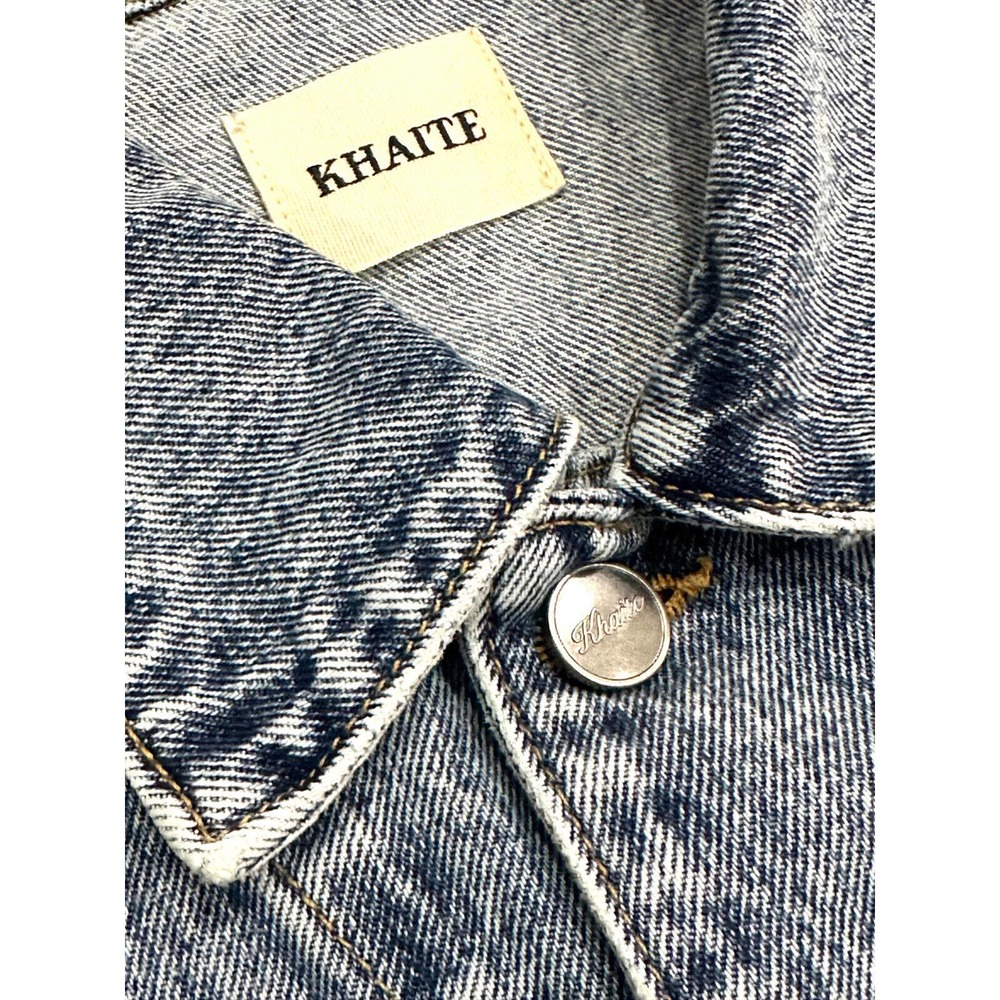 Khaite Women's Grizzo Oversize Trucker Stonewashed Made in USA Denim Jacket - Picture 7 of 11